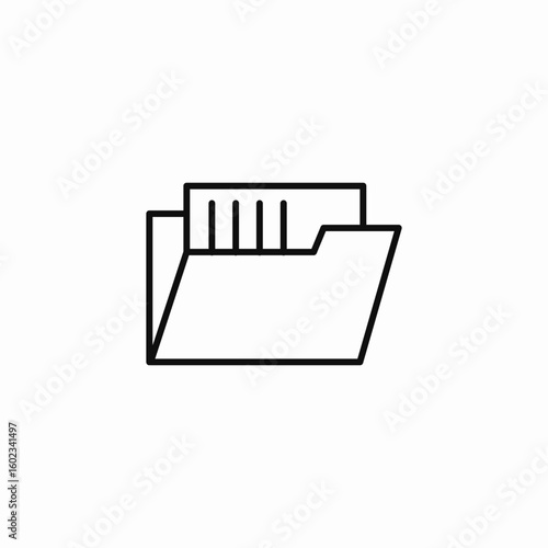 folder with documents icon sign vector