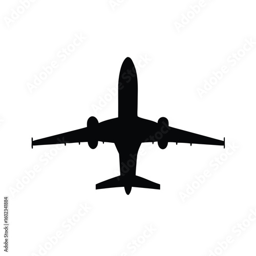 Airplane Taking Off Silhouette Aviation Transportation and Travel Design Element silhouette