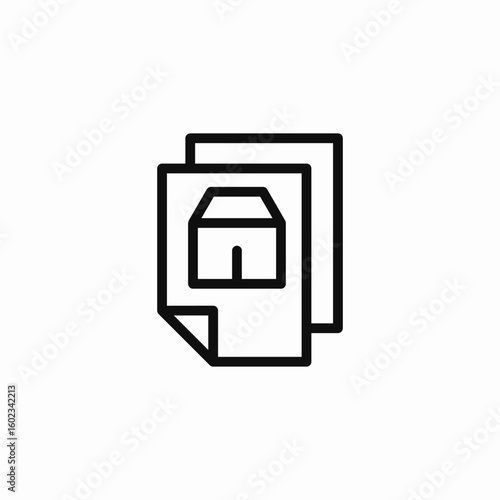 house documents icon sign vector