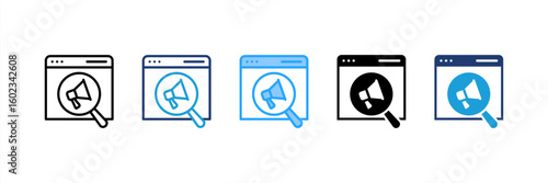 Sem icon set multiple style collection