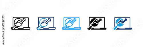 Seo Optimization icon set multiple style collection