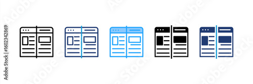 Ab Testing icon set multiple style collection