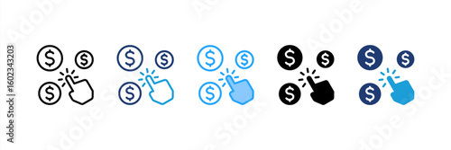 Cpc icon set multiple style collection