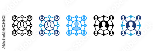 Lookalike Audience icon set multiple style collection