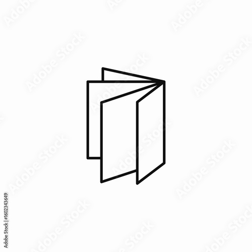 open booklet pages icon sign vector