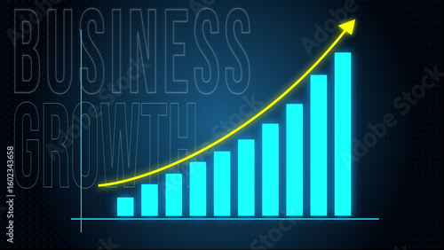 Business Growth Animation  Arrow Up