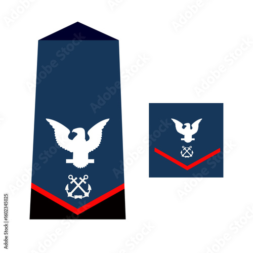 Galon de l'armée américaine : Sous-officier des gardes-côtes: Quartier-maître de 3e classe.