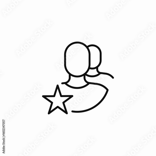 users favorite starred icon sign vector