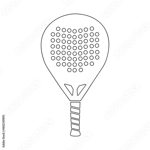 padel racket outline simple icon