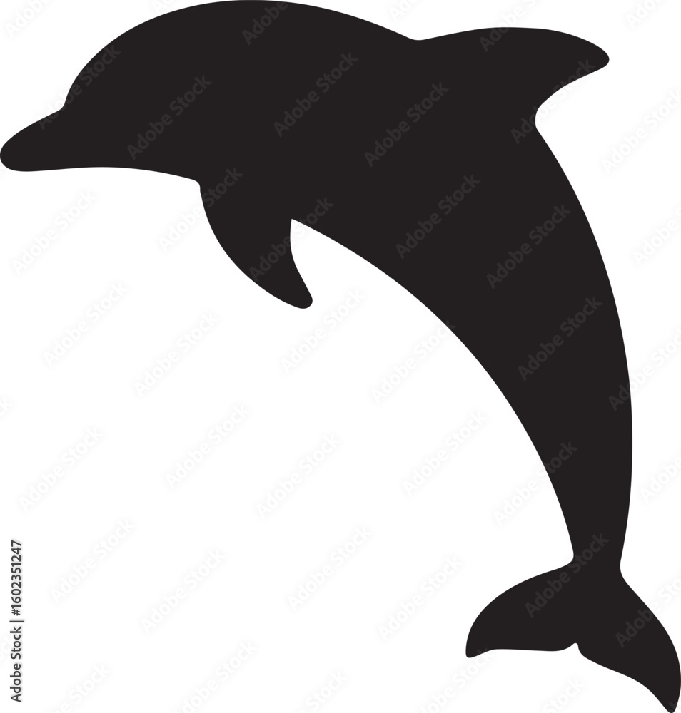 Fototapeta premium Majestic dolphin swimming in ocean water