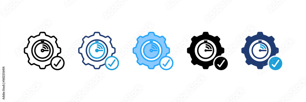 Obraz premium Efficiency icon set multiple style collection