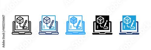 Rapid Prototyping icon set multiple style collection
