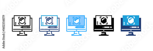 Rapid Prototyping icon set multiple style collection