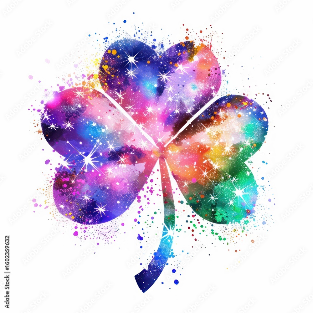 Fototapeta premium Colorful abstract clover design