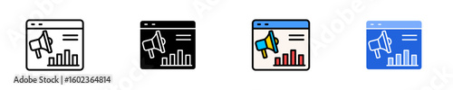 Data Driven Marketing  Icon Set Multiple Style Collection