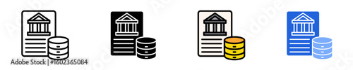 Data Governance Framework  Icon Set Multiple Style Collection