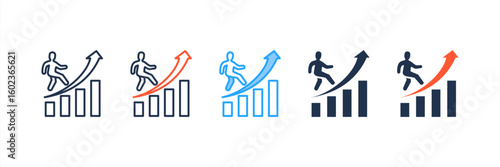 Personal Growth icon set multiple style collection