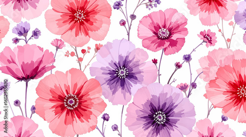 watercolor flower pattern on crime base