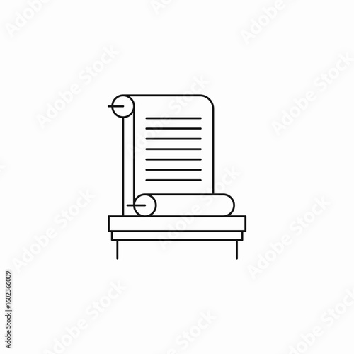 ancient scroll document icon sign vector