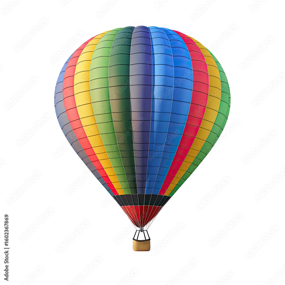Fototapeta premium Colorful hot air balloon against black background (31)