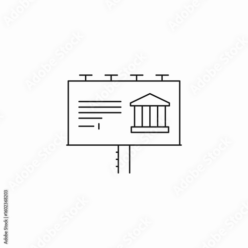 museum outdoor billboard icon sign vector