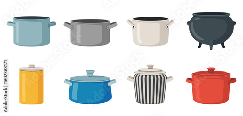 Collection of various cooking pots and containers