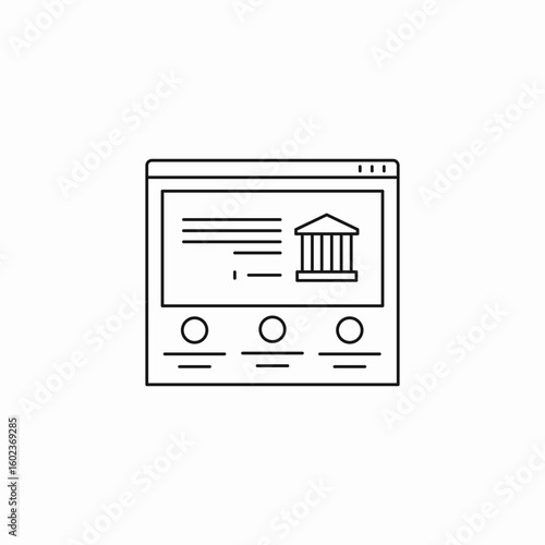 online banking website icon sign vector