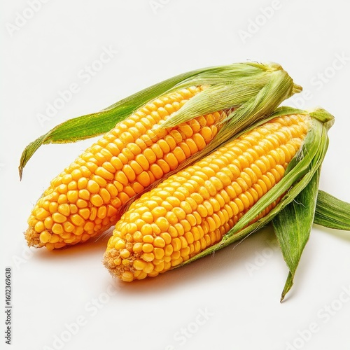 Wallpaper Mural Two fresh yellow corn cobs with green leaves Torontodigital.ca