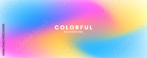 Colorful abstract background with vibrant gradient colors effect like fuzz or clouds decoration. Modern graphic design element blurred lights style concept for web, art, flyer, card, or brochure cover
