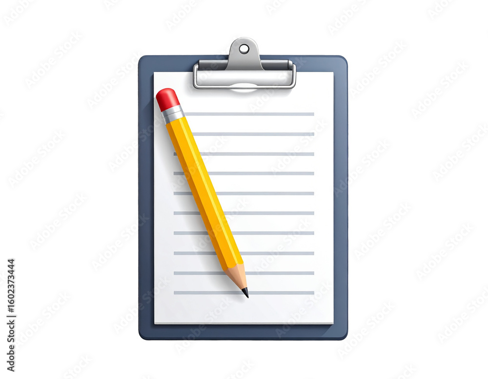 Modern Clipboard and Pencil Symbol on Transparent Background PNG for UI Design and Office Tools Modern Clipboard and Pencil Symbol on Transparent Background PNG for UI Design and Office Tools