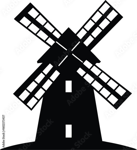 A whirl of color vibrant vector illustrations of windmills in