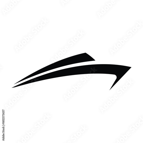 Abstract Black and White Boat Yacht Logos