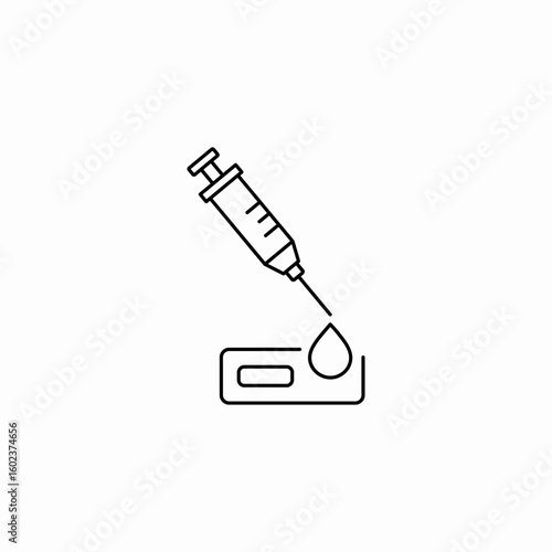 blood test syringe icon sign vector