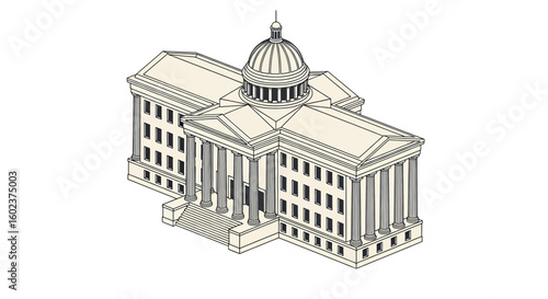 Capitol building outline neoclassical architecture government structure