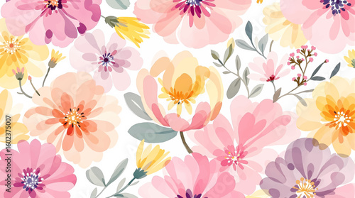 Flower abstract watercolour background