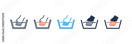 Handwash icon set multiple style collection