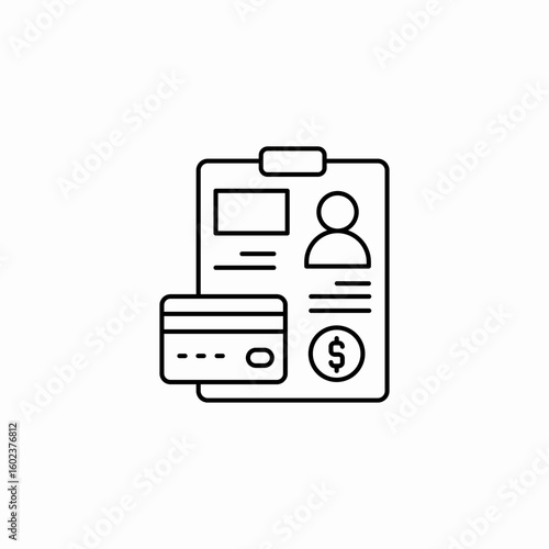 identification card credit payment icon sign vector