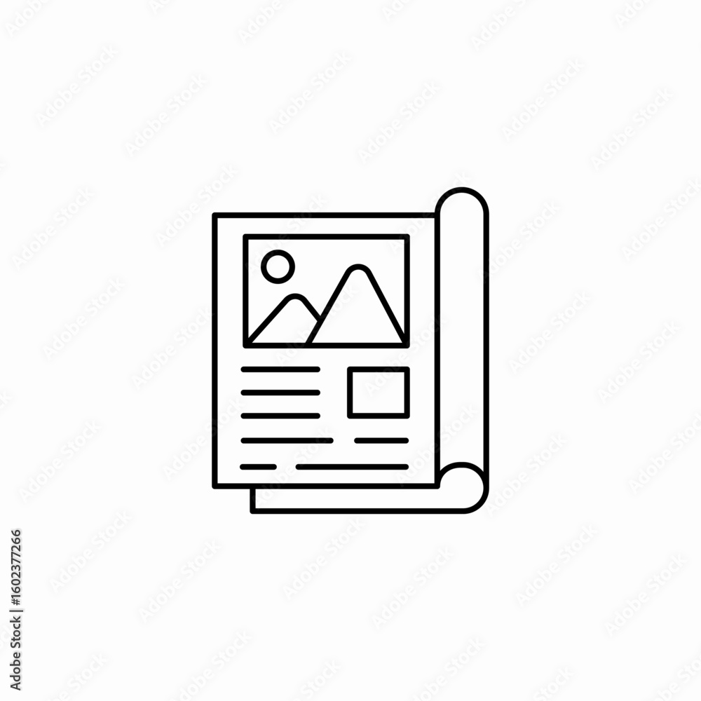 magazine layout image article icon sign vector magazine layout image article icon sign vector
