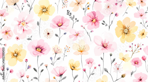 Flower colorful watercolour background