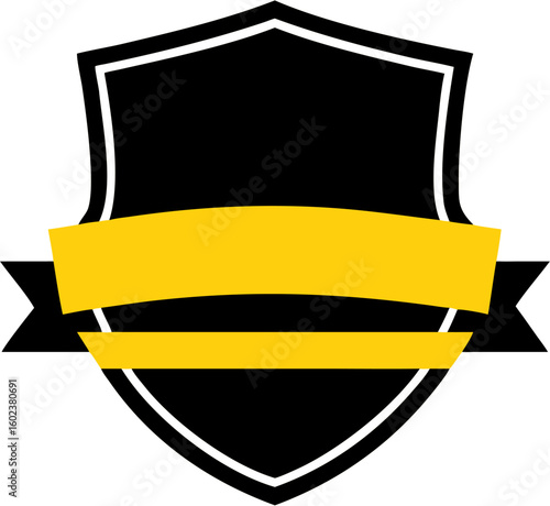 shield with ribbon