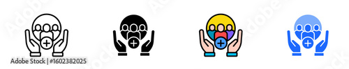 Positive Culture  Icon Set Multiple Style Collection
