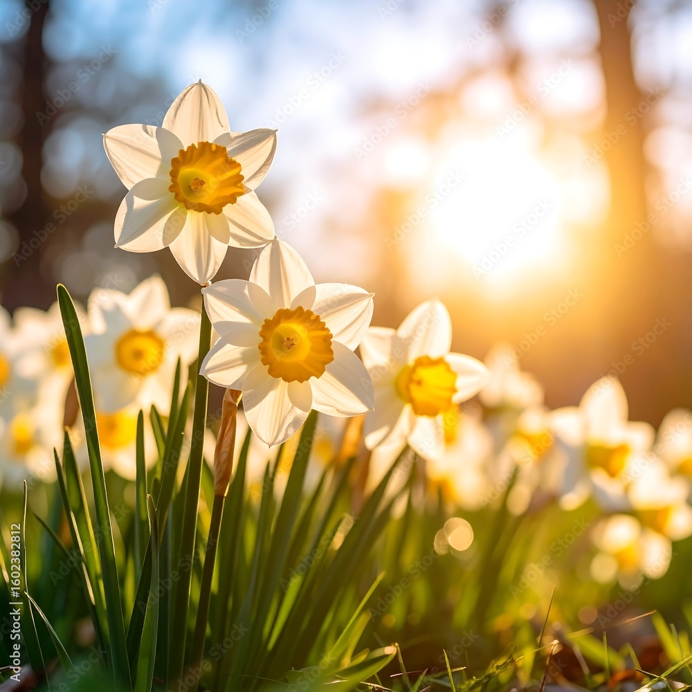 Fototapeta premium Daffodils in sunlight (1)