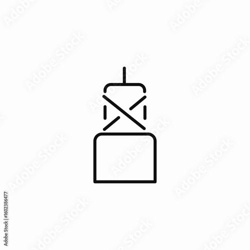 electrical power transformer icon sign vector