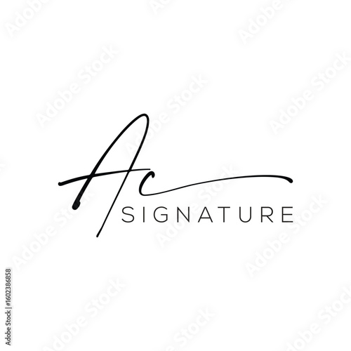 Black and White "Ac Signature" Monogram Logo