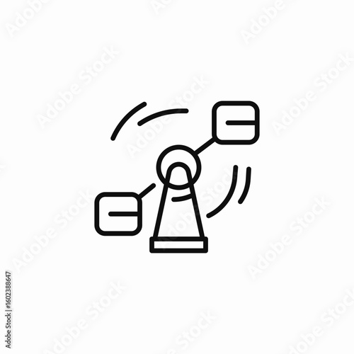 spinning ride amusement icon sign vector