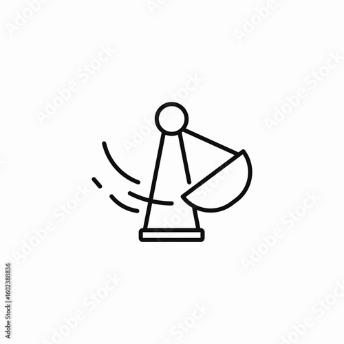 swinging boat ride icon sign vector