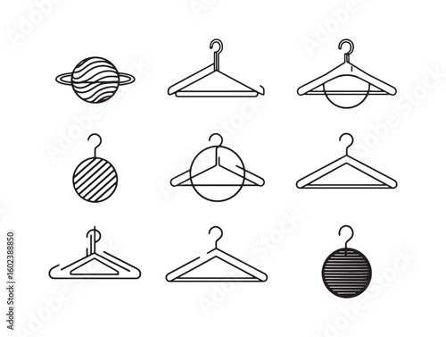 2D minimalist plant pot line art