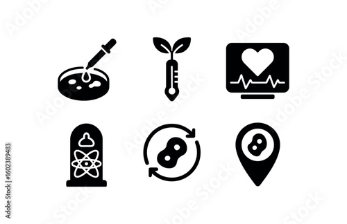 solid icon isolated life origin eperiment life growth tracker life vitality indicator life genesis reactor life echo loop recorder life proliferation marker