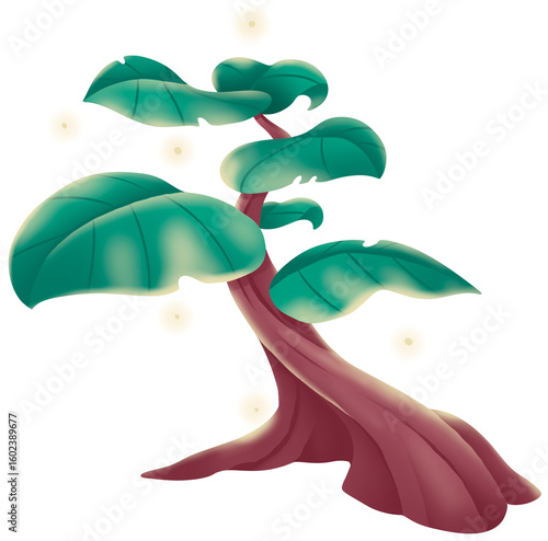 Obraz na plátně Enchanted Tree Illustration