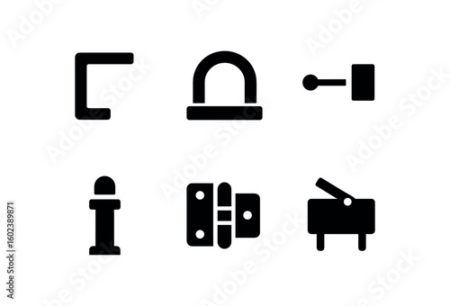 solid icon isolated end bracket collar end span arch end circuit terminator end boundary post end pivot hinge end relay latch